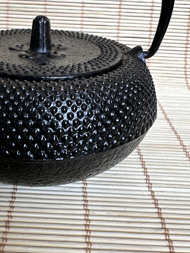 Vintage Japanese Cast Iron Tetsubin — Arare Pattern, 250ml