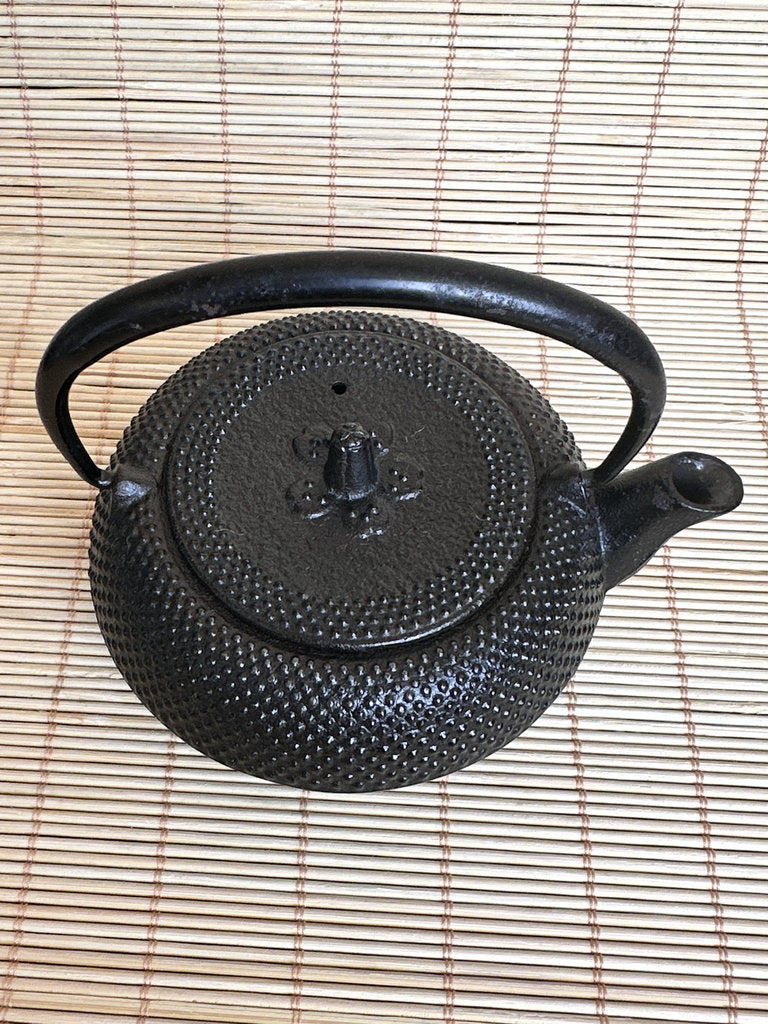 Vintage Japanese Cast Iron Tetsubin — Arare Pattern, 250ml