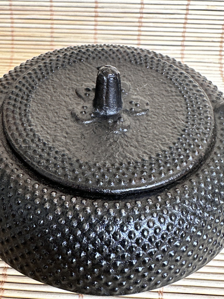 Vintage Japanese Cast Iron Tetsubin — Arare Pattern, 250ml