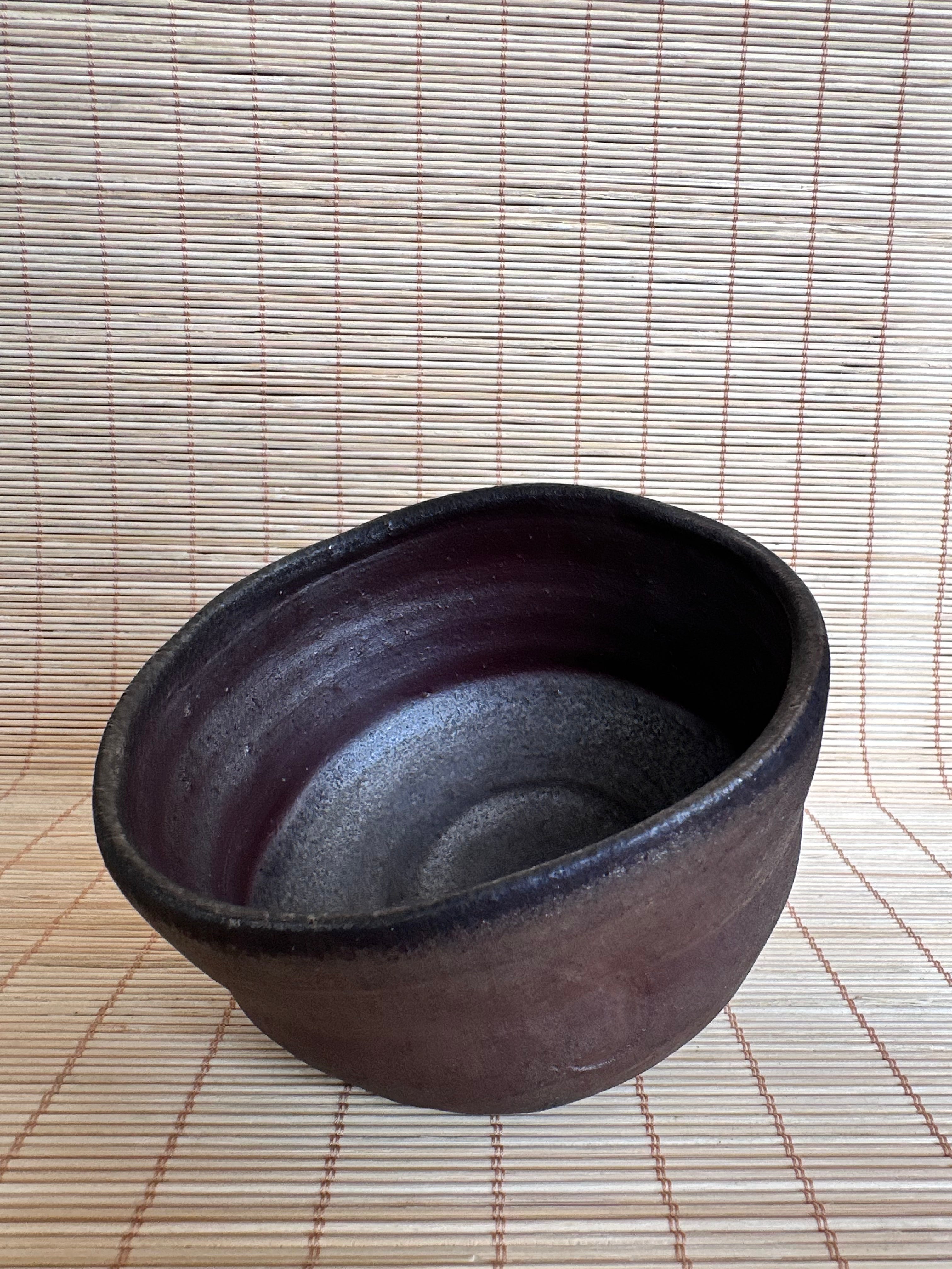 Bizen Chawan Tea Bowl Hai Kaburi Ash White Sangiri Black Anagama Wood Fired Wabi Sabi Matcha Bowl Signed Japanese Stoneware
