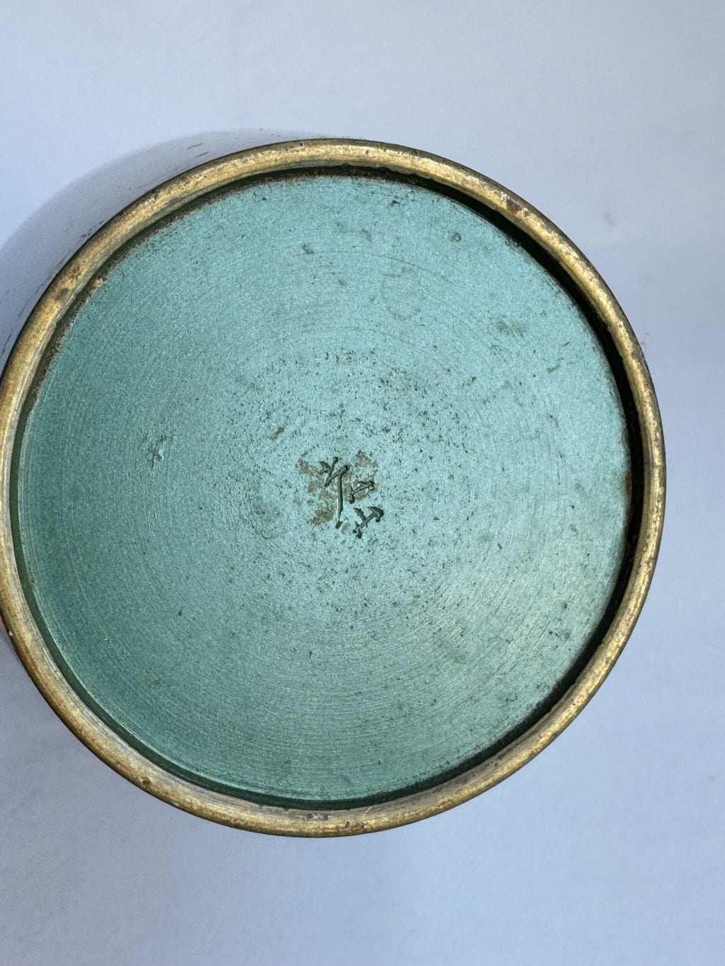 Vintage Japanese Bronze Vase with Crane Motif – Green Patina Finish