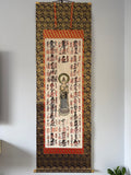 Japanese Kannon Bodhisattva Kakemono • Pilgrimage Temple Stamp Scroll - Traditional Buddhist Devotion Art