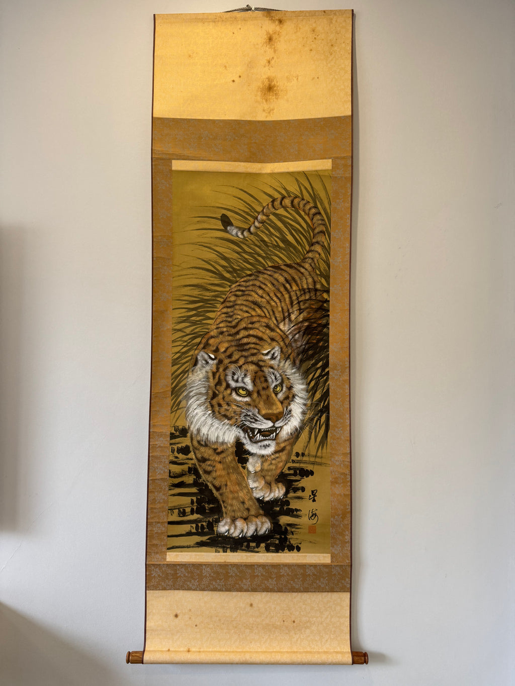 Japanese Tiger Kakemono • Ink Painting Scroll
