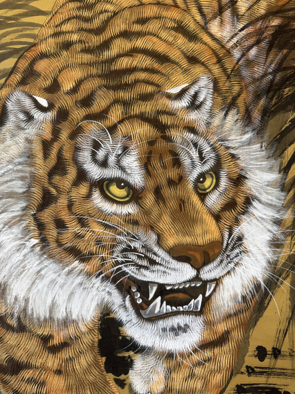 Japanese Tiger Kakemono • Ink Painting Scroll