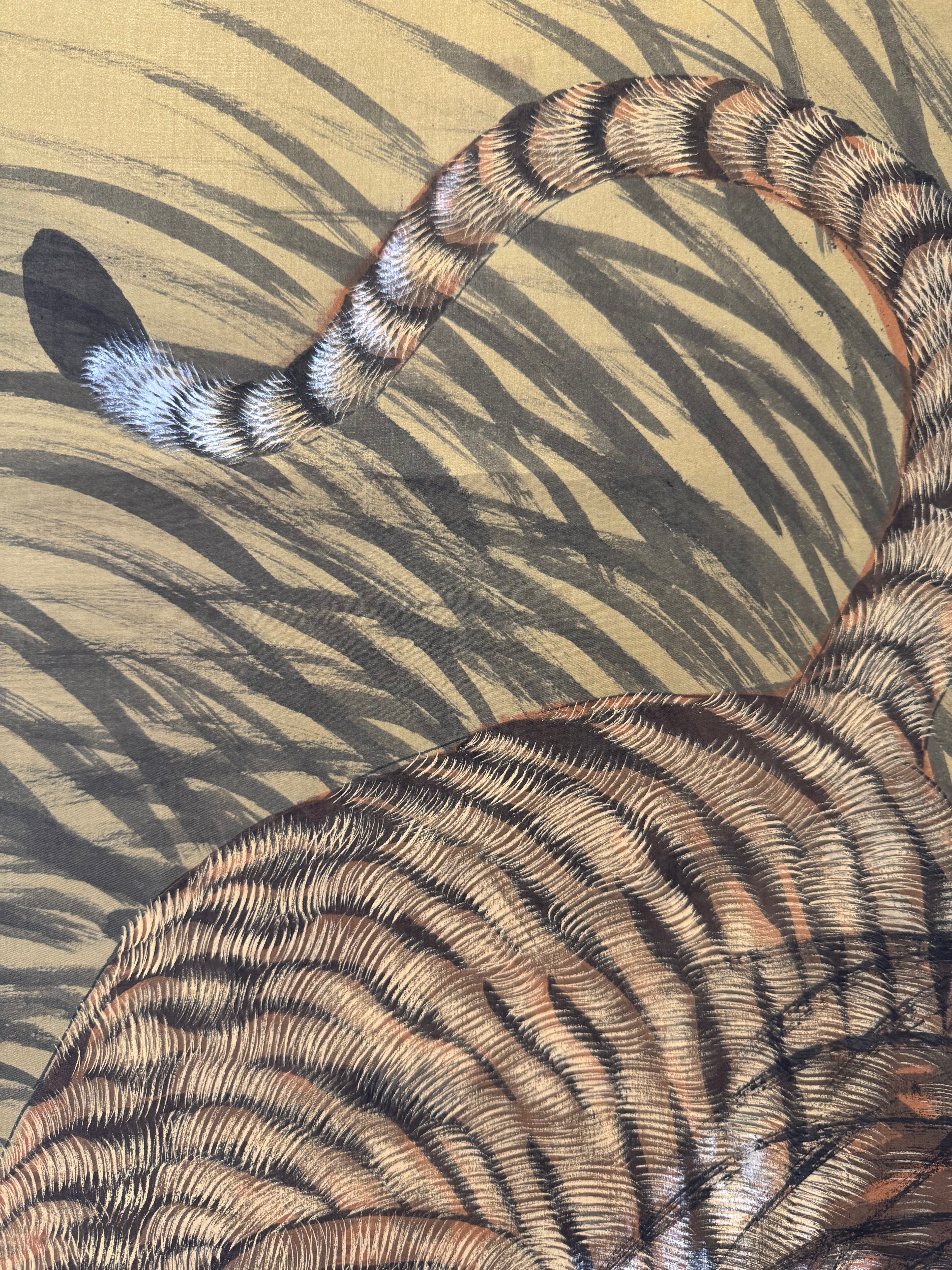 Japanese Tiger Kakemono • Ink Painting Scroll