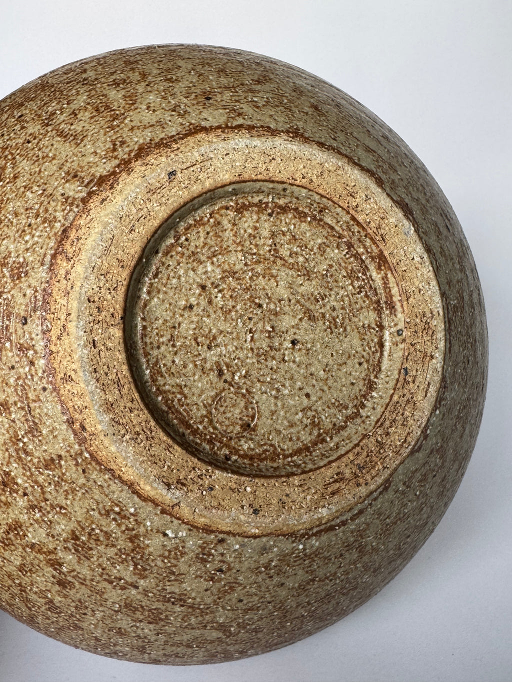 Japandi Rustic Brown Ceramic Vase – Handmade Stoneware with Simple Carved Floral Motif