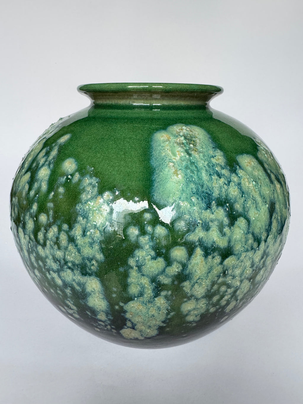 Shigaraki Aito Vase - Blue-Green Glaze Symbolizing Serenity & Prosperity | Chikoyaki