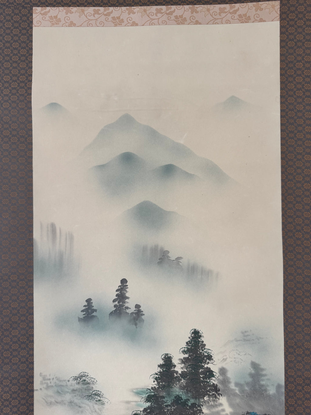 Japanese Four Mythical Creatures Kakemono Print – Hidden Dragon, Phoenix & Sacred Beasts Landscape