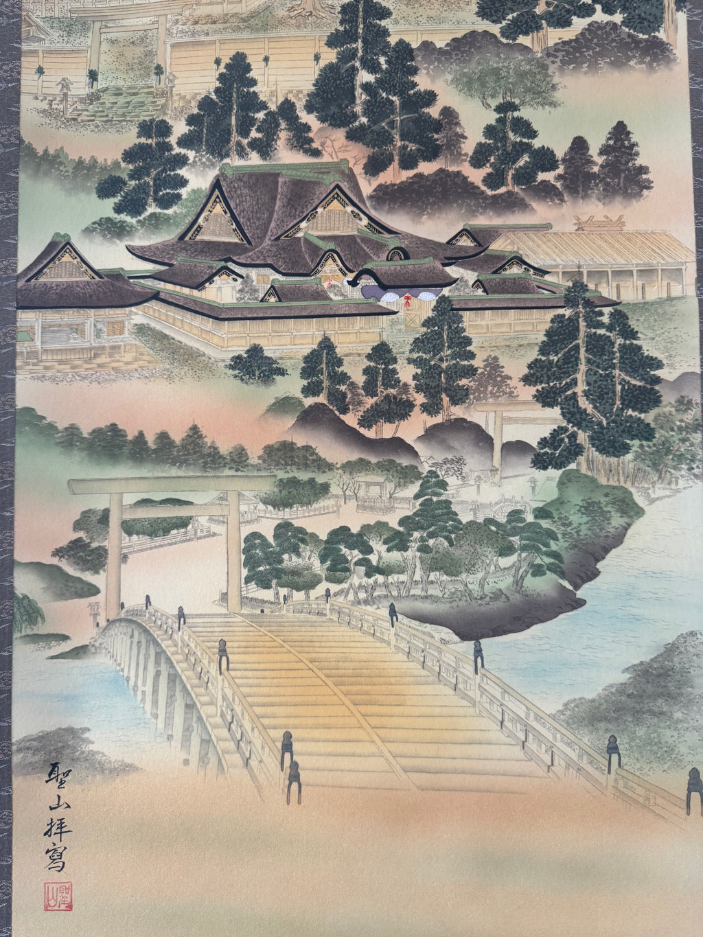 Japanese Peaceful Village Kakemono Print