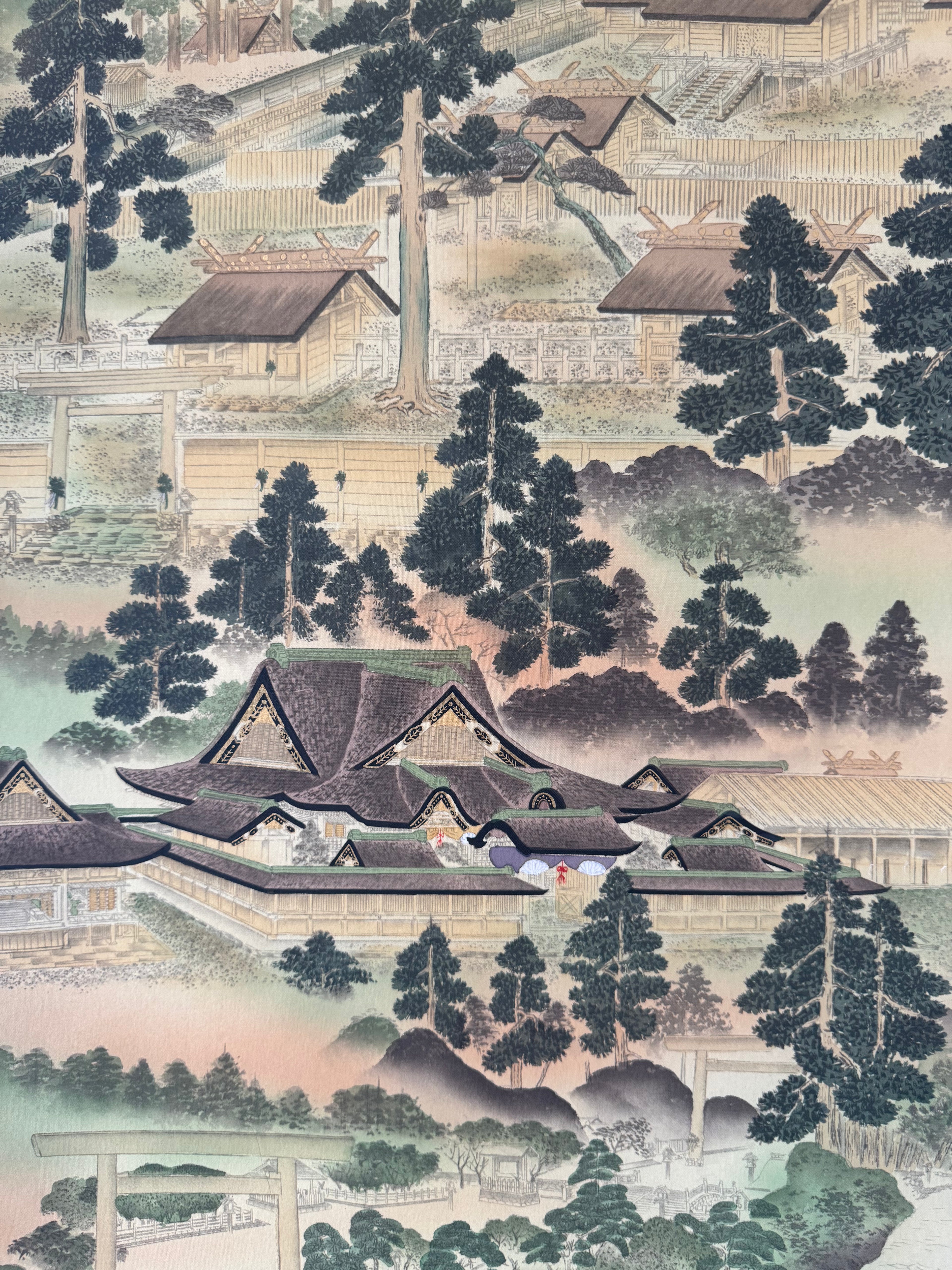Japanese Peaceful Village Kakemono Print