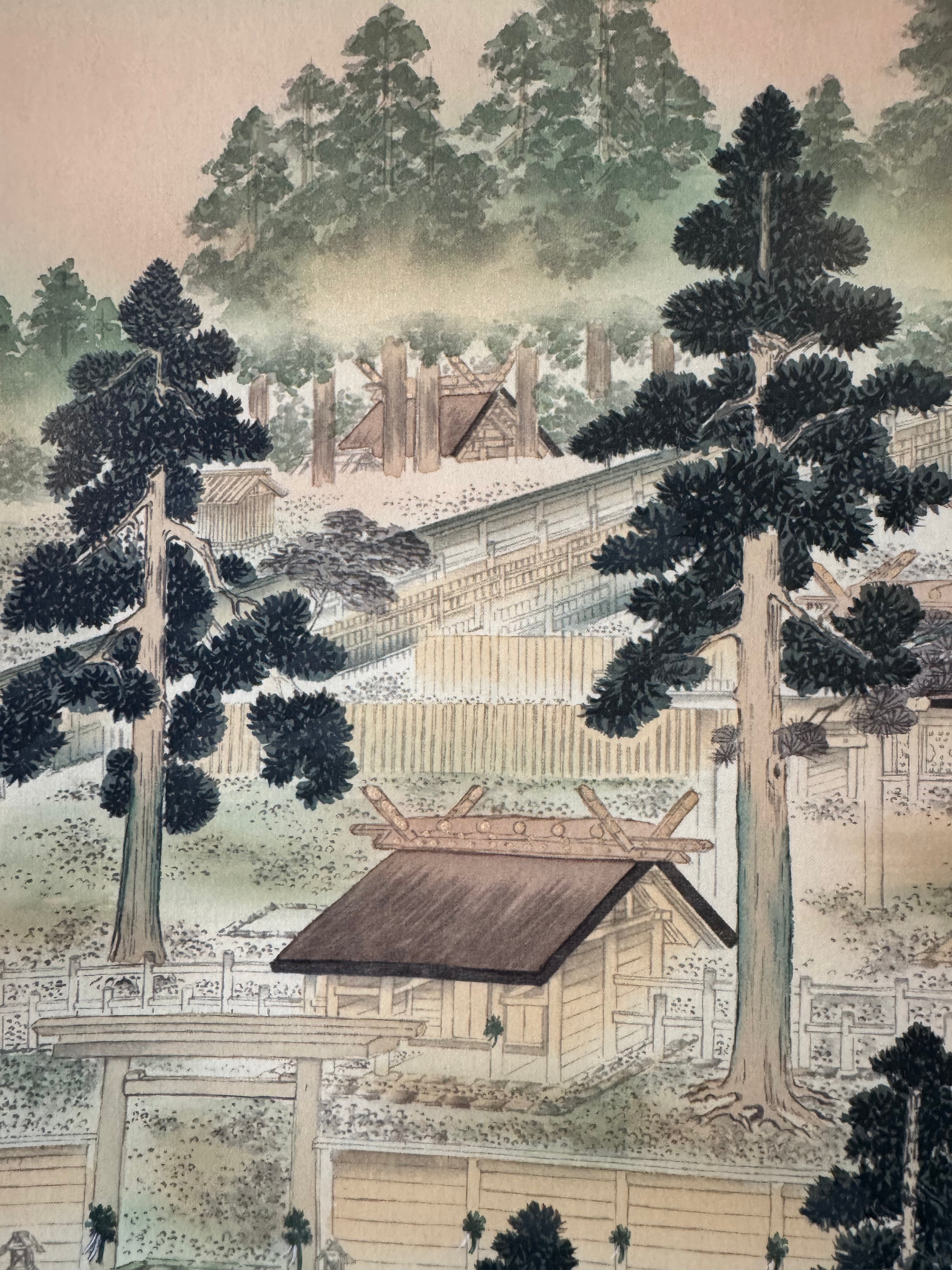 Japanese Peaceful Village Kakemono Print