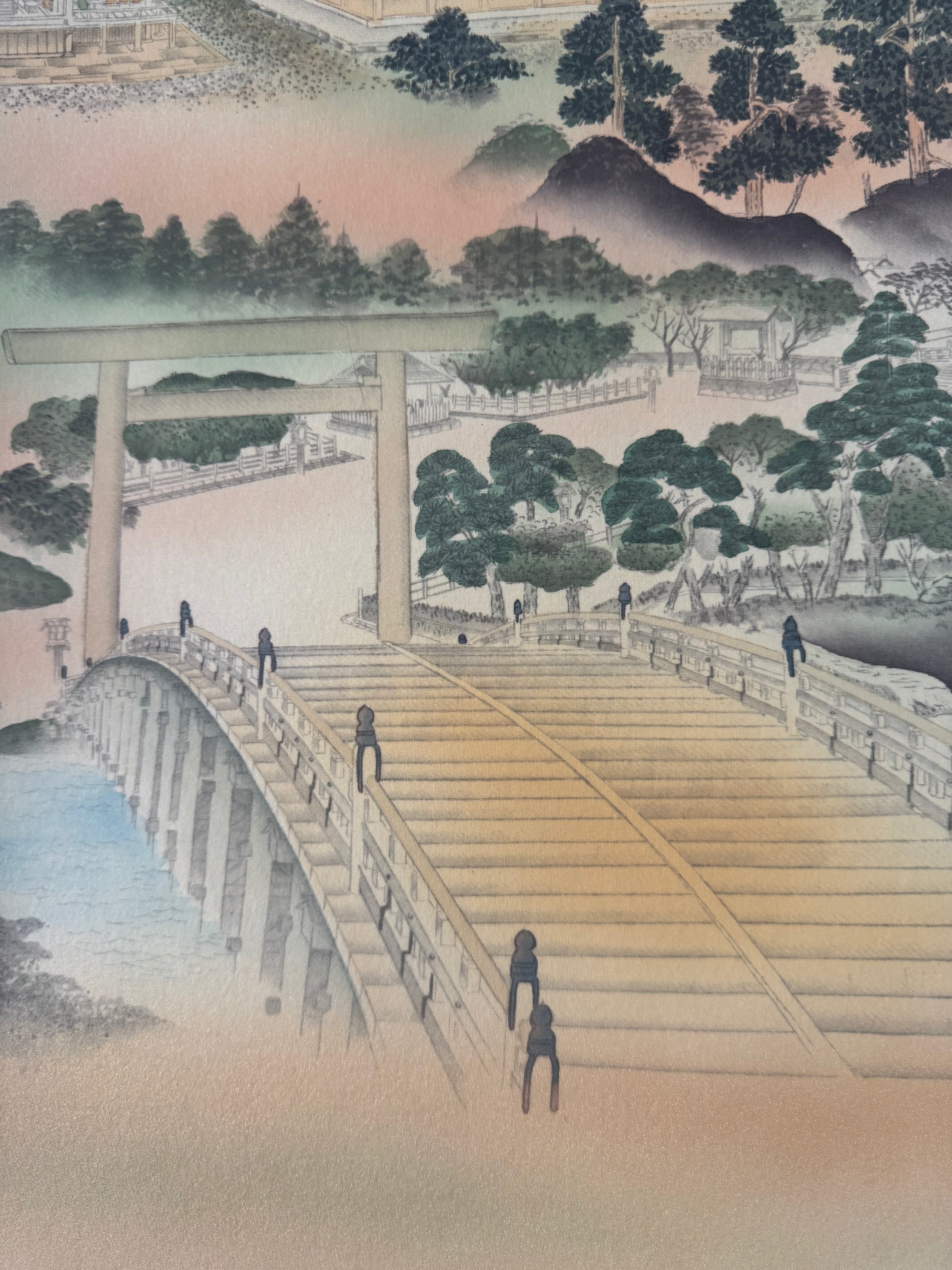 Japanese Peaceful Village Kakemono Print