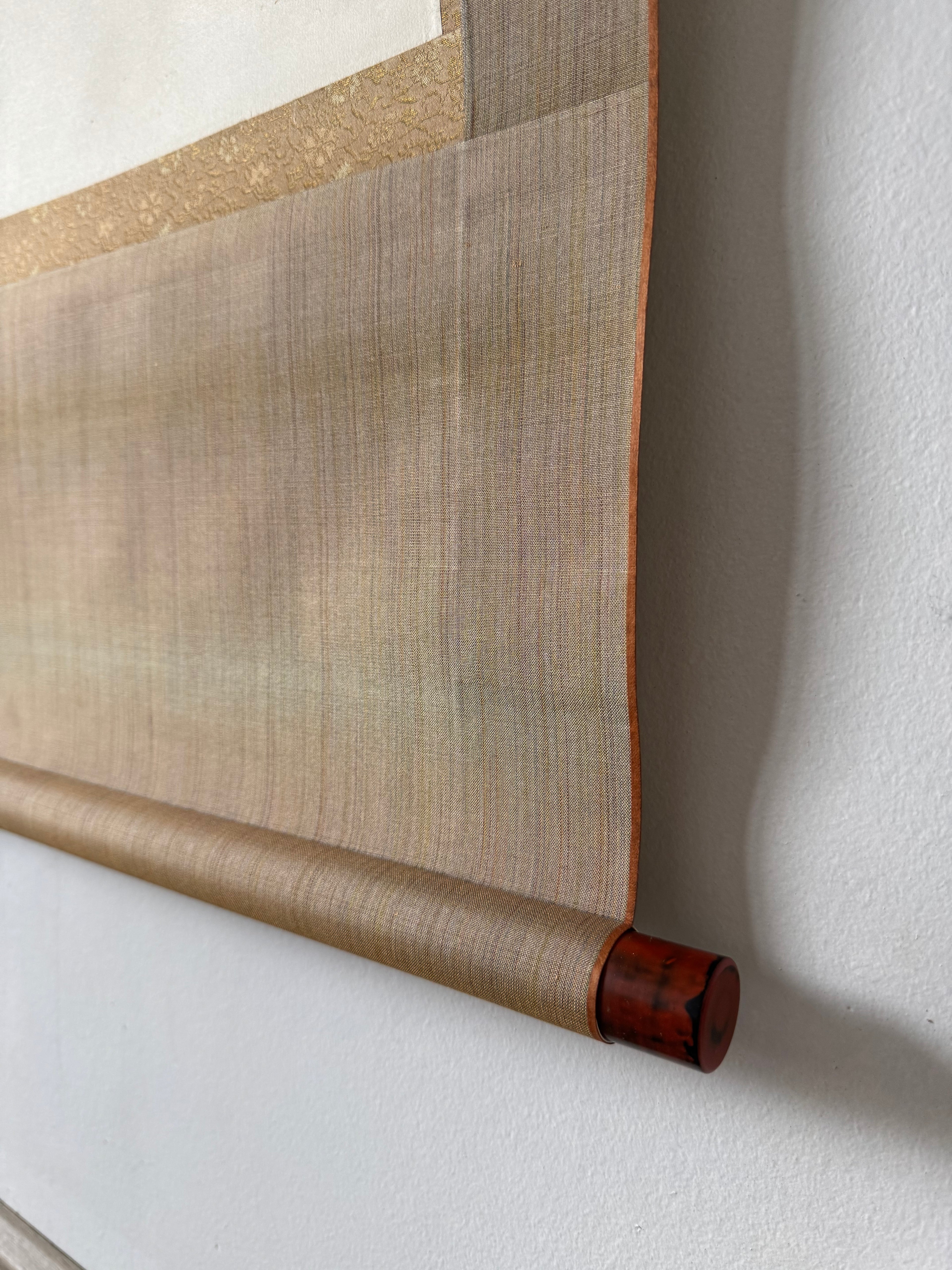 Japanese Zen Calligraphy Kakemono – Hand-Brushed Sumi Ink Hanging Scroll