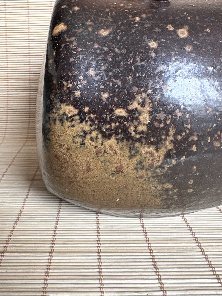 Vintage Japanese Bizen Ware Flask Vase, Inomata Masaaki, Signed Stoneware