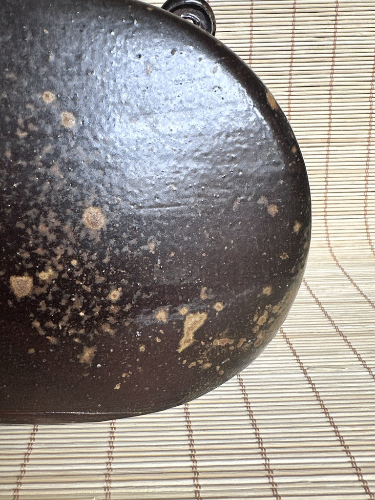 Vintage Japanese Bizen Ware Flask Vase, Inomata Masaaki, Signed Stoneware