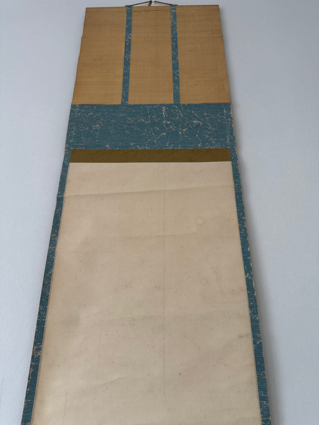 Japanese Kakemono – Hand-Painted Zen Folk Ink Hanging Scroll