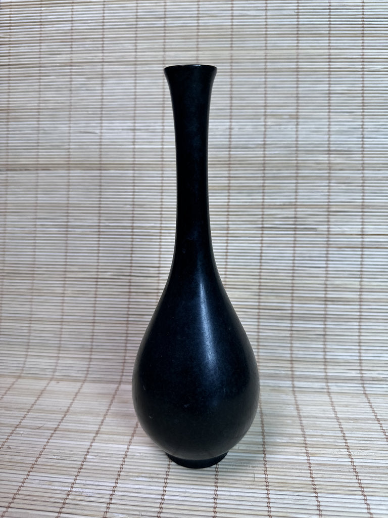 Vintage Japanese Bronze Bud Vase, Dated 1963, Sumitomo Corporation Gift
