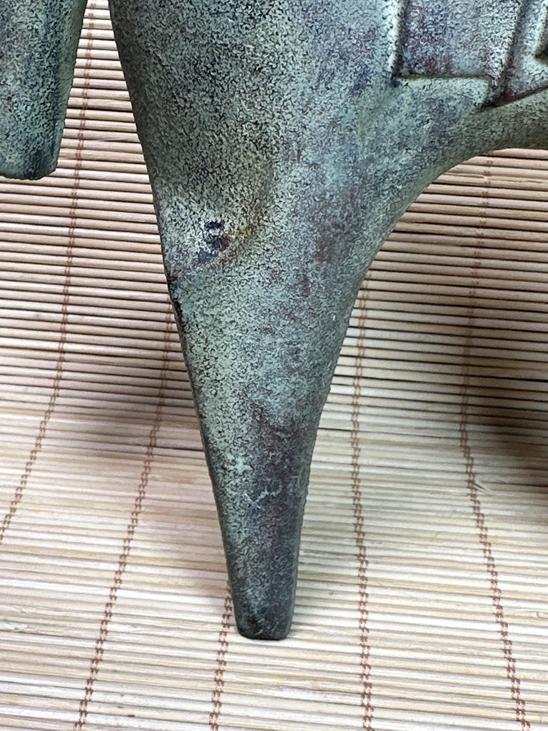 Vintage Japanese Bronze Haniwa Horse Statue, Kofun Era Style, Ancient Motif