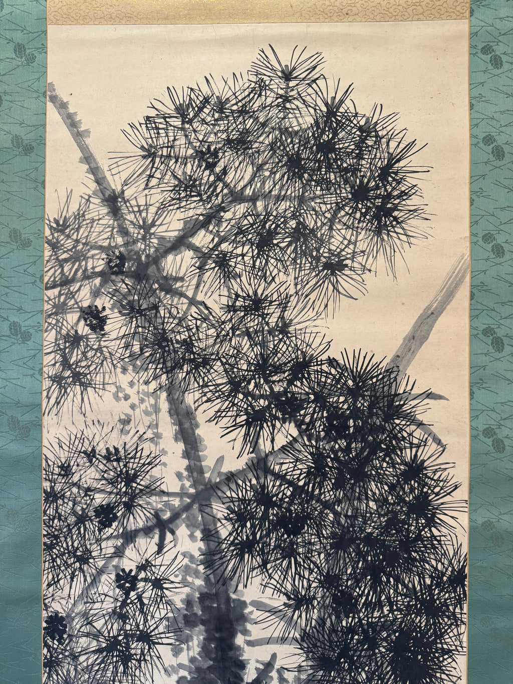 Japanese Sumi Ink Tree Kakemono – Hand-Painted Zen Ink Painting