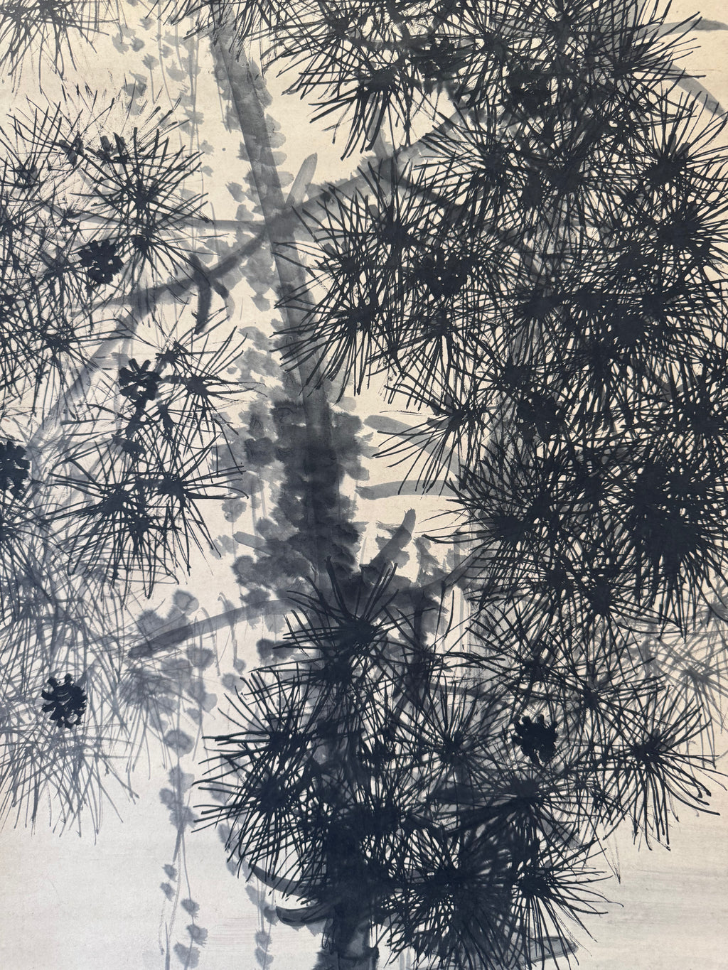 Japanese Sumi Ink Tree Kakemono – Hand-Painted Zen Ink Painting
