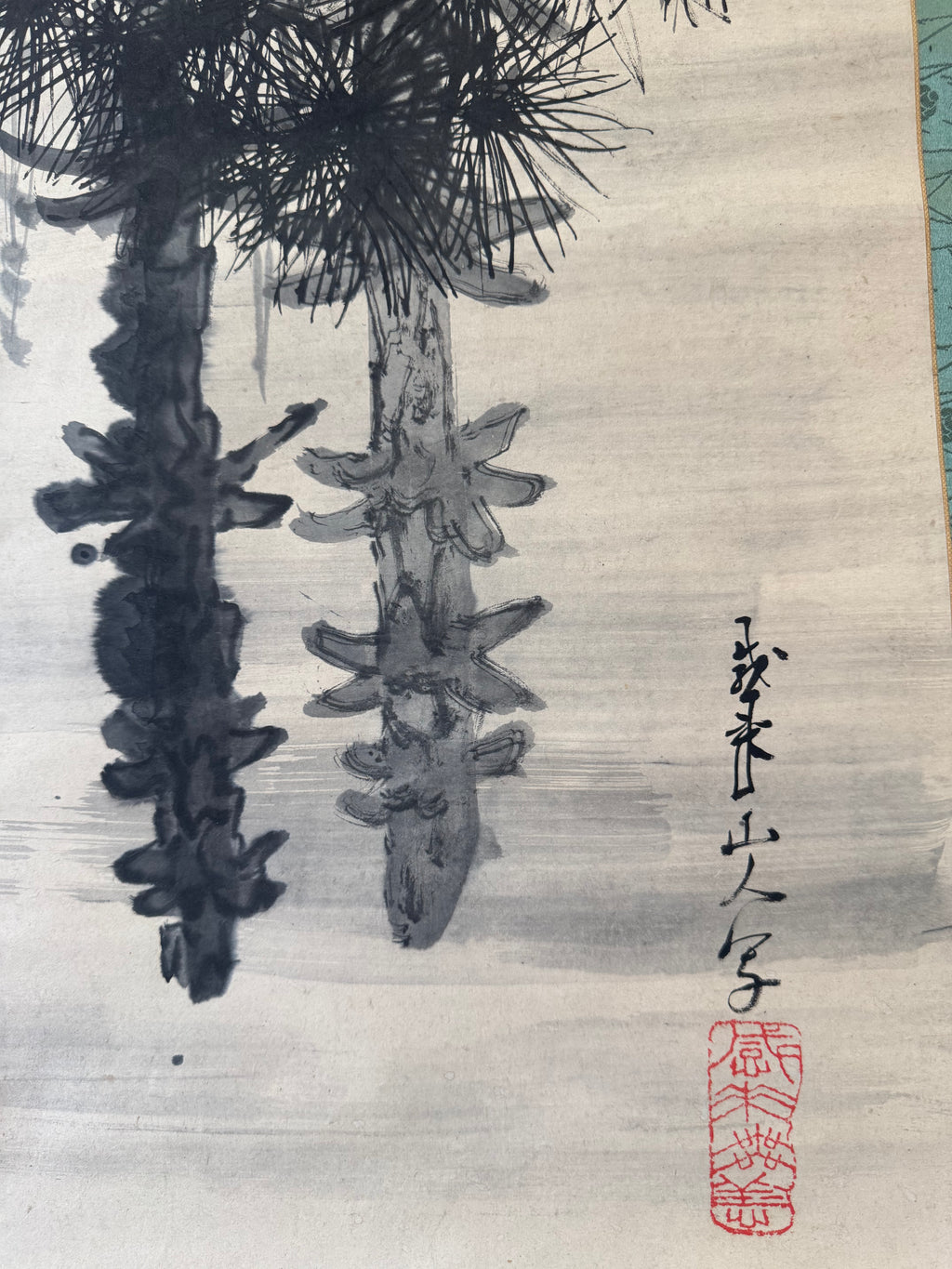 Japanese Sumi Ink Tree Kakemono – Hand-Painted Zen Ink Painting