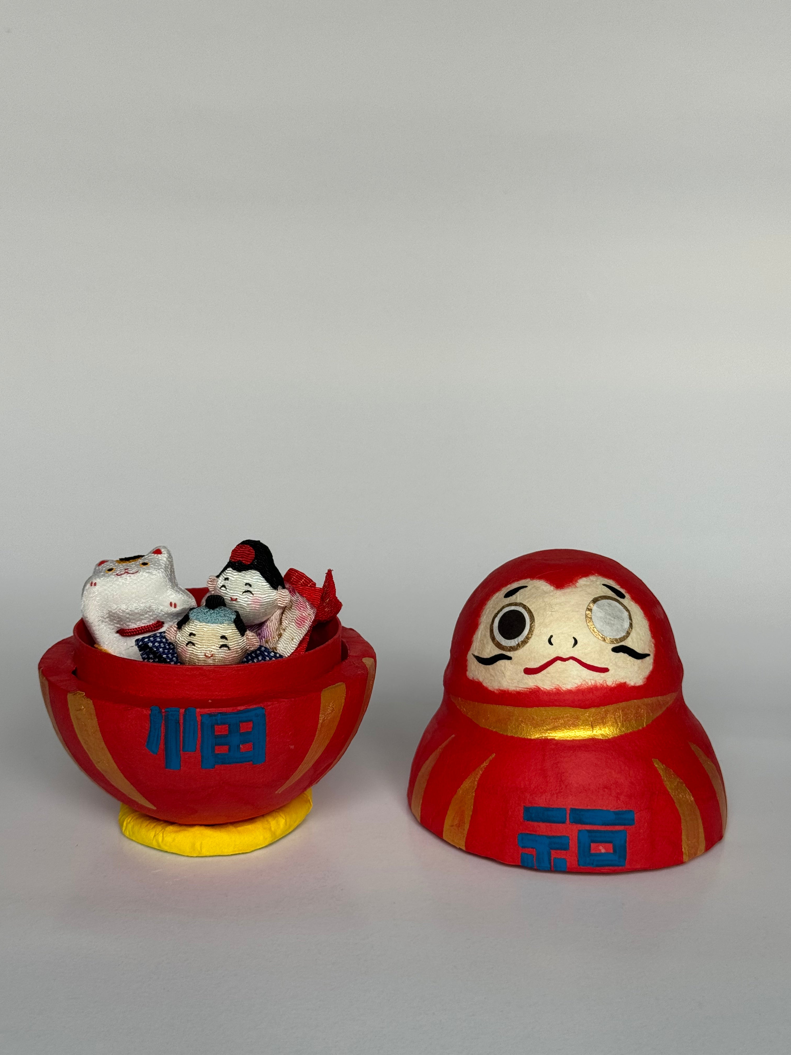 Traditional Japanese Daruma Doll – Wishing & Goal-Setting Symbol for Luck and Perseverance