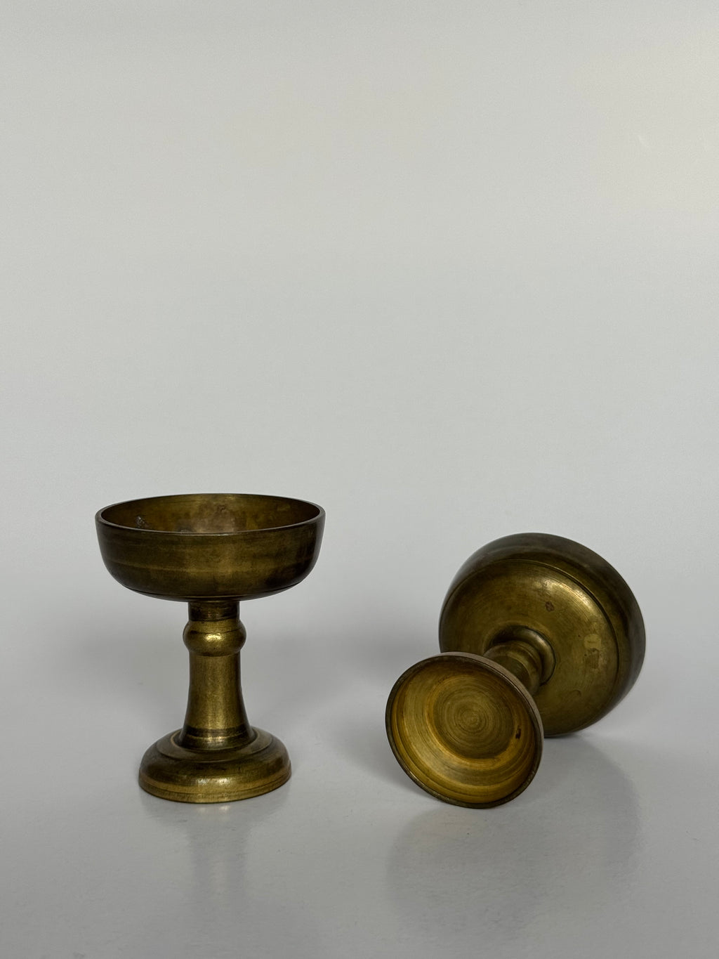 Japanese Bronze Buddhist Offering Bowls – Vintage Ritual Pair for Altar & Zen Practice