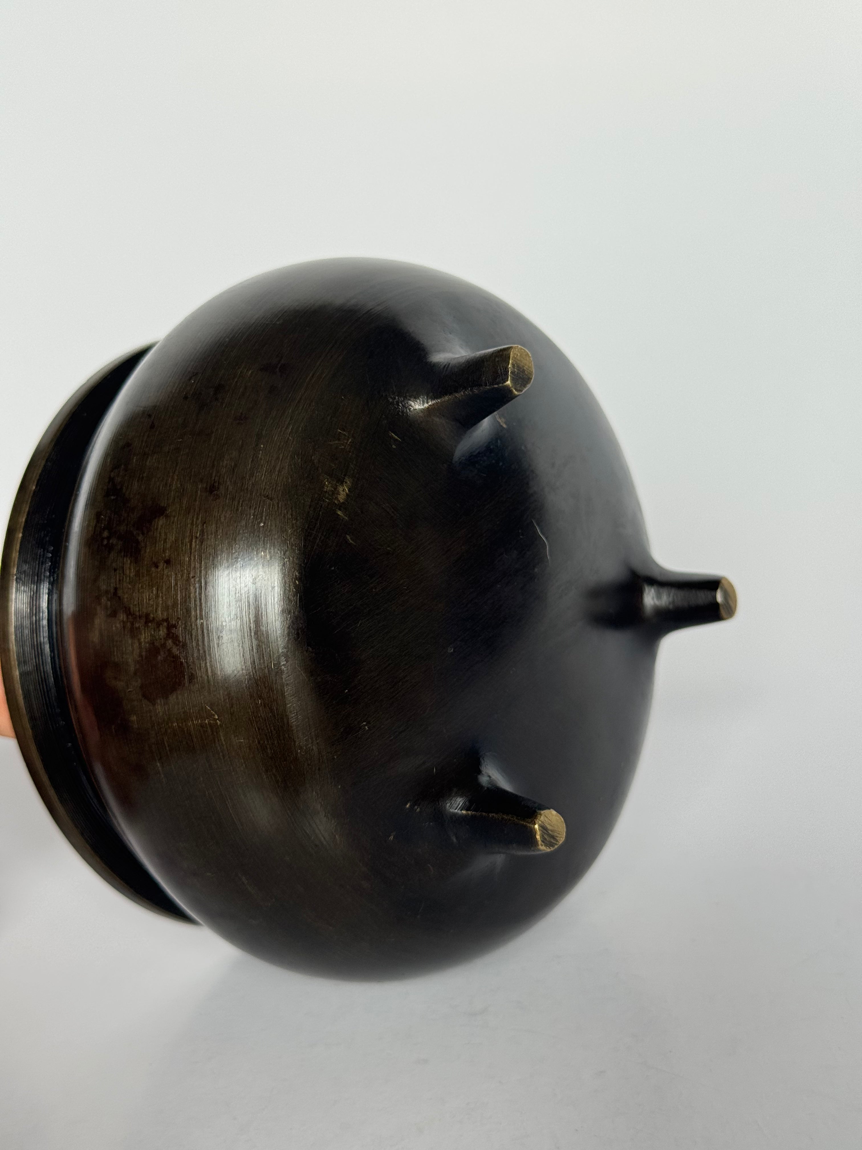 Vintage Japanese Bronze Incense Burner – Buddhist Kōro for Zen & Meditation Rituals