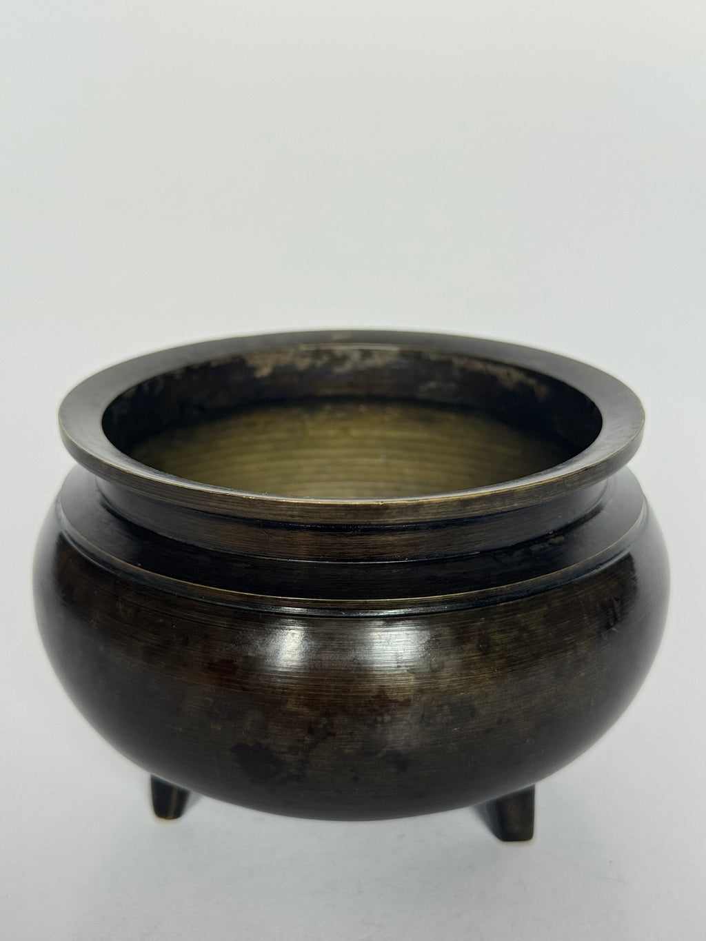 Vintage Japanese Bronze Incense Burner – Buddhist Kōro for Zen & Meditation Rituals