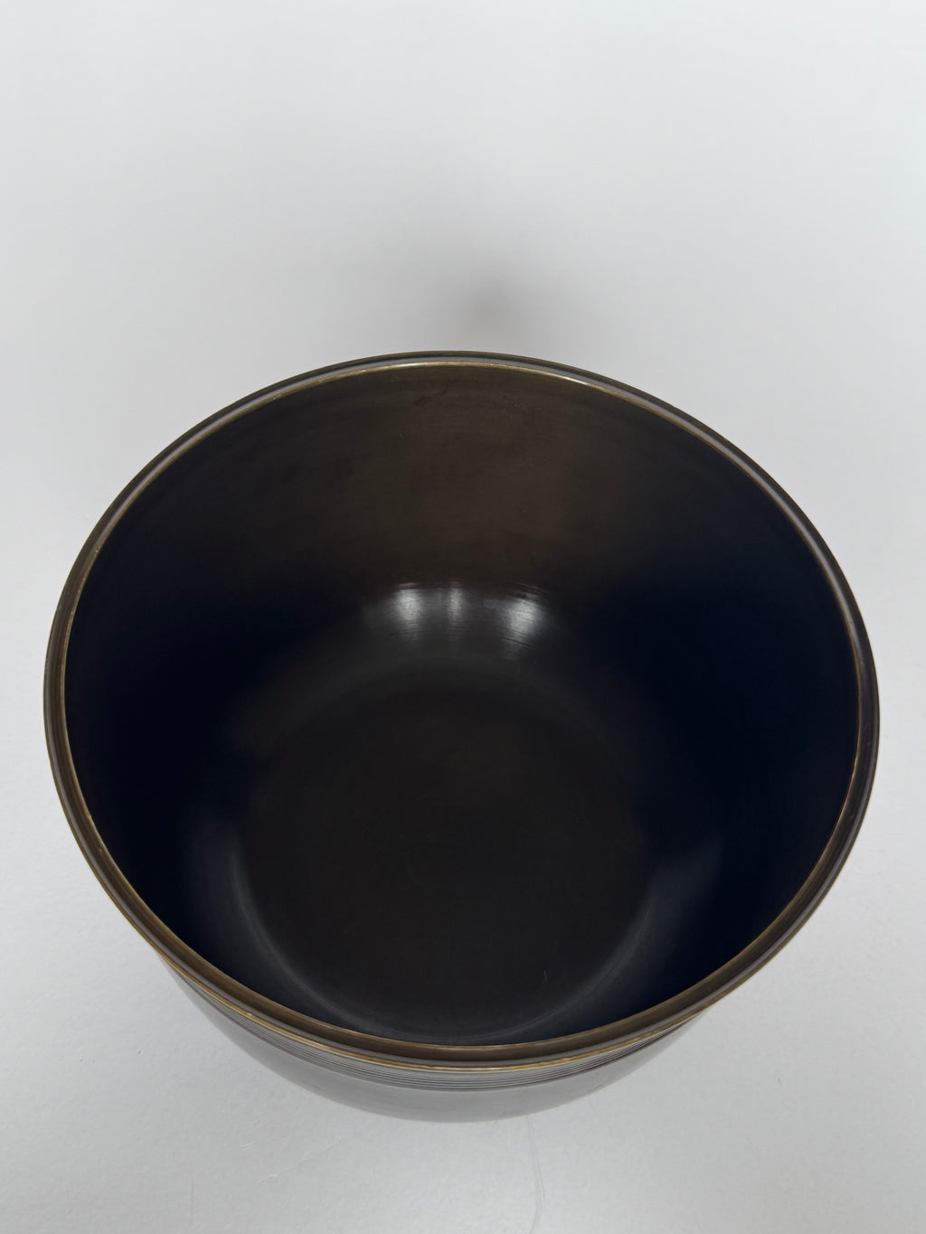 Vintage Japanese Brass Tea Ceremony Water Vessel – Minimalist Chado Utensil with Natural Patina