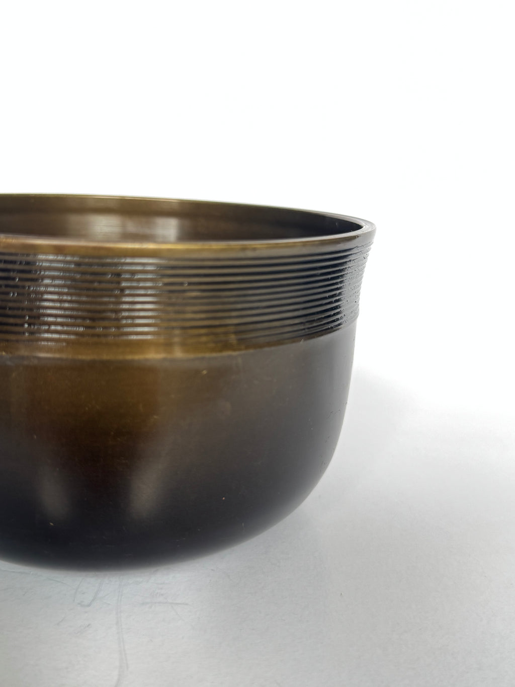 Vintage Japanese Brass Tea Ceremony Water Vessel – Minimalist Chado Utensil with Natural Patina