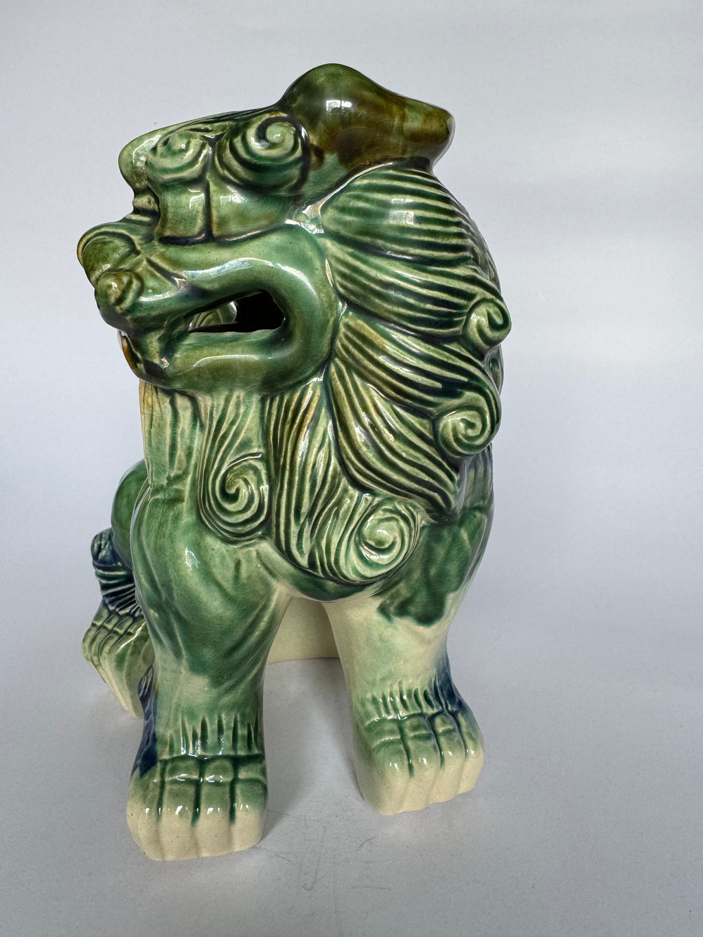 Japanese Tsuboya Shisa Lion Pair – Handcrafted Okinawan Guardian Ceramics – Feng Shui Decor