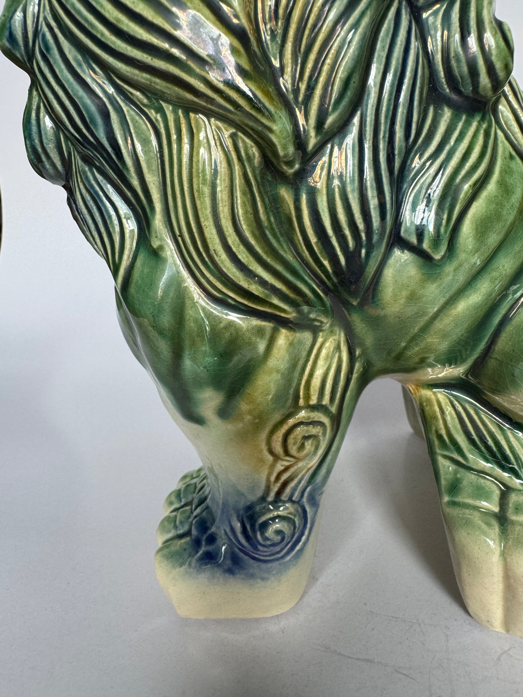 Japanese Tsuboya Shisa Lion Pair – Handcrafted Okinawan Guardian Ceramics – Feng Shui Decor