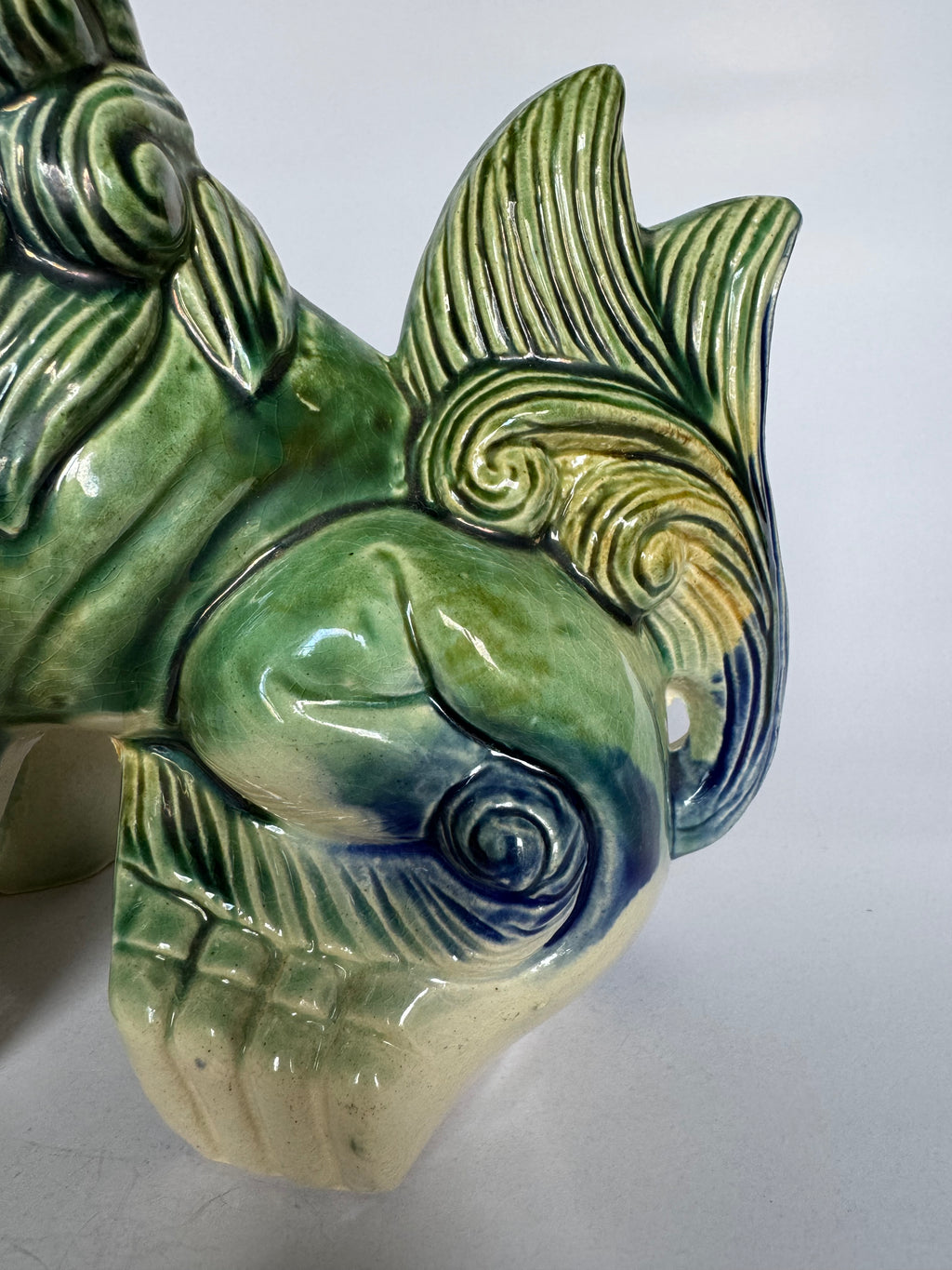 Japanese Tsuboya Shisa Lion Pair – Handcrafted Okinawan Guardian Ceramics – Feng Shui Decor