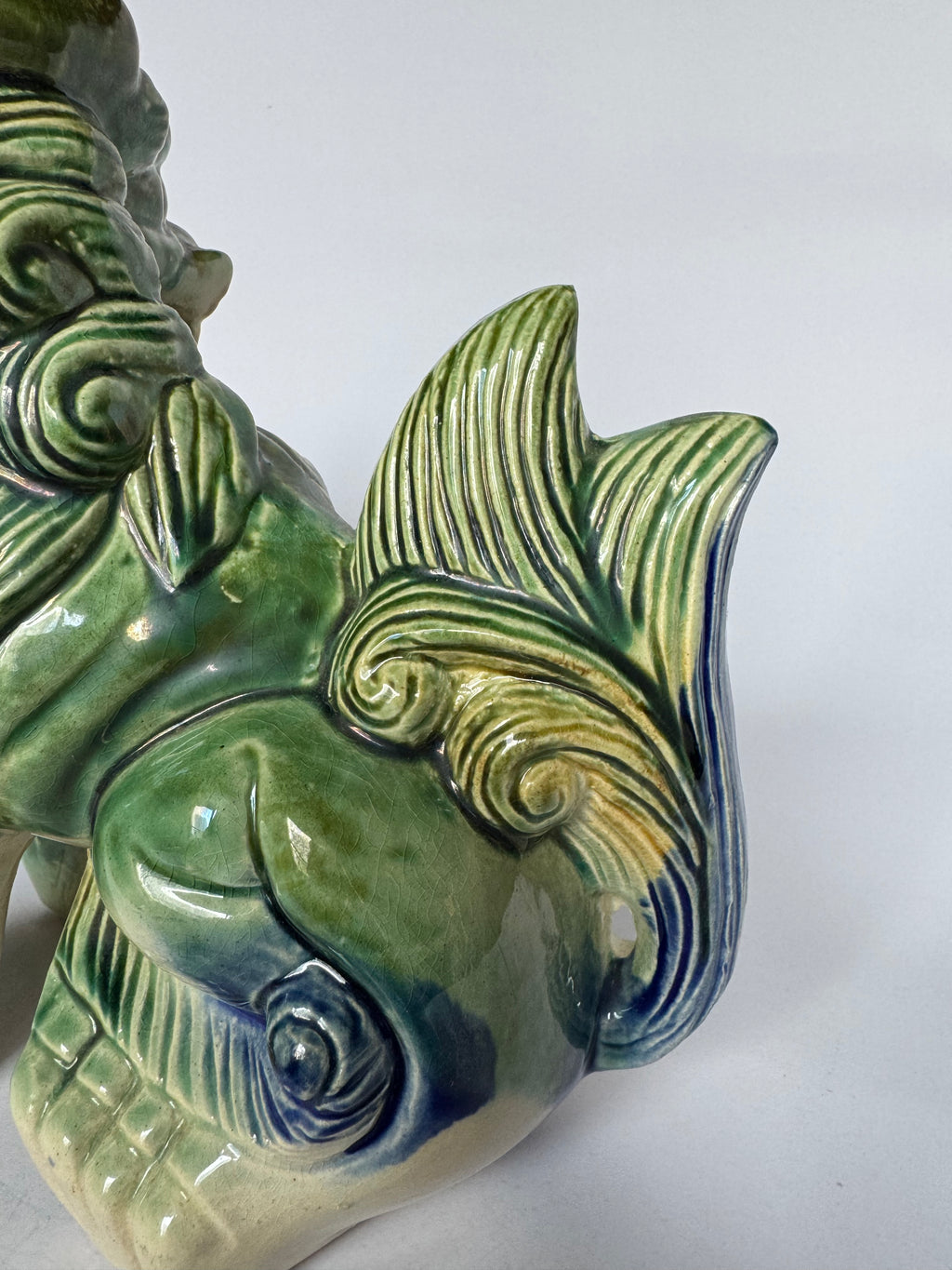 Japanese Tsuboya Shisa Lion Pair – Handcrafted Okinawan Guardian Ceramics – Feng Shui Decor