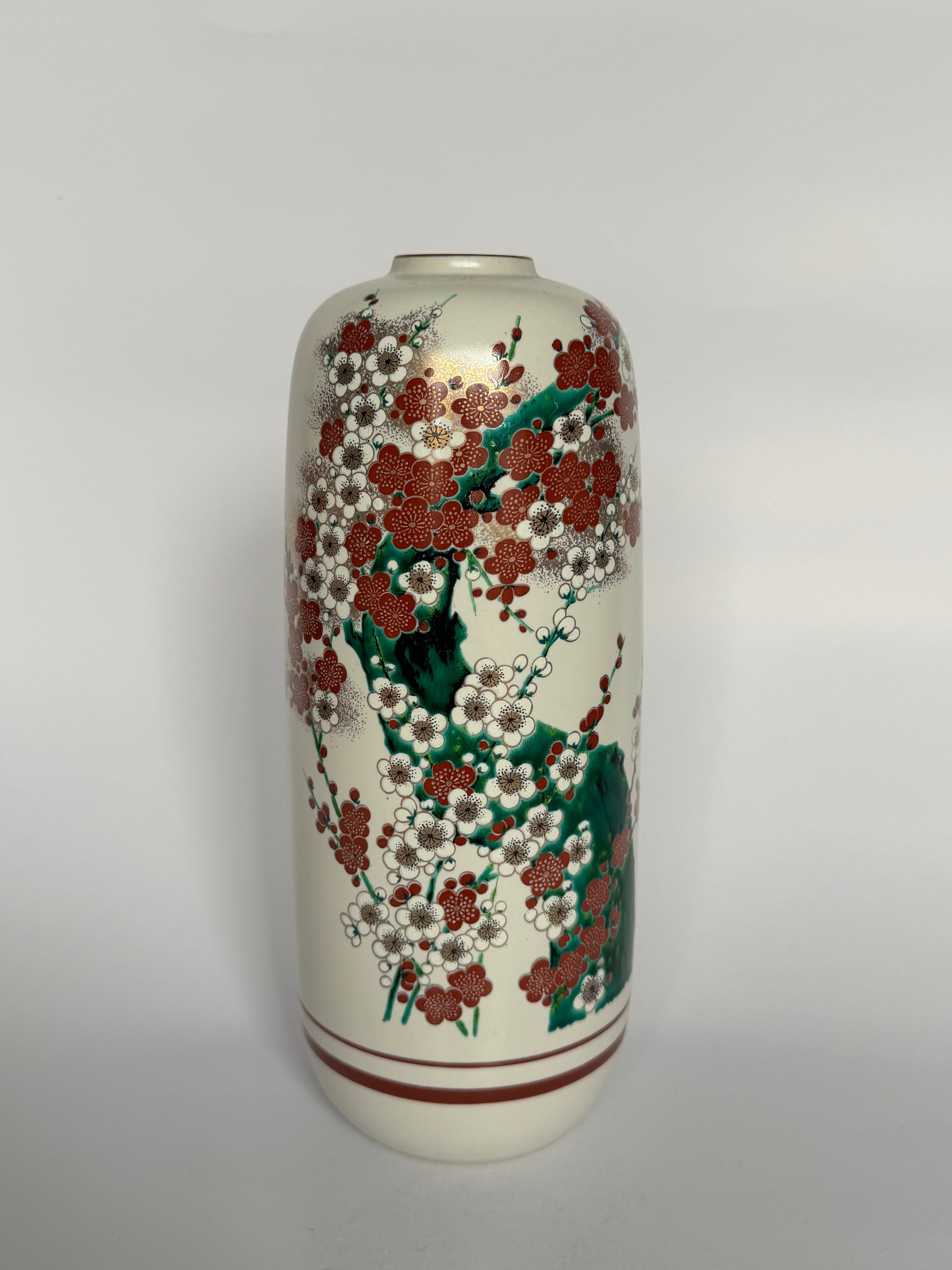 Decorative vase with floral patterns on a white background