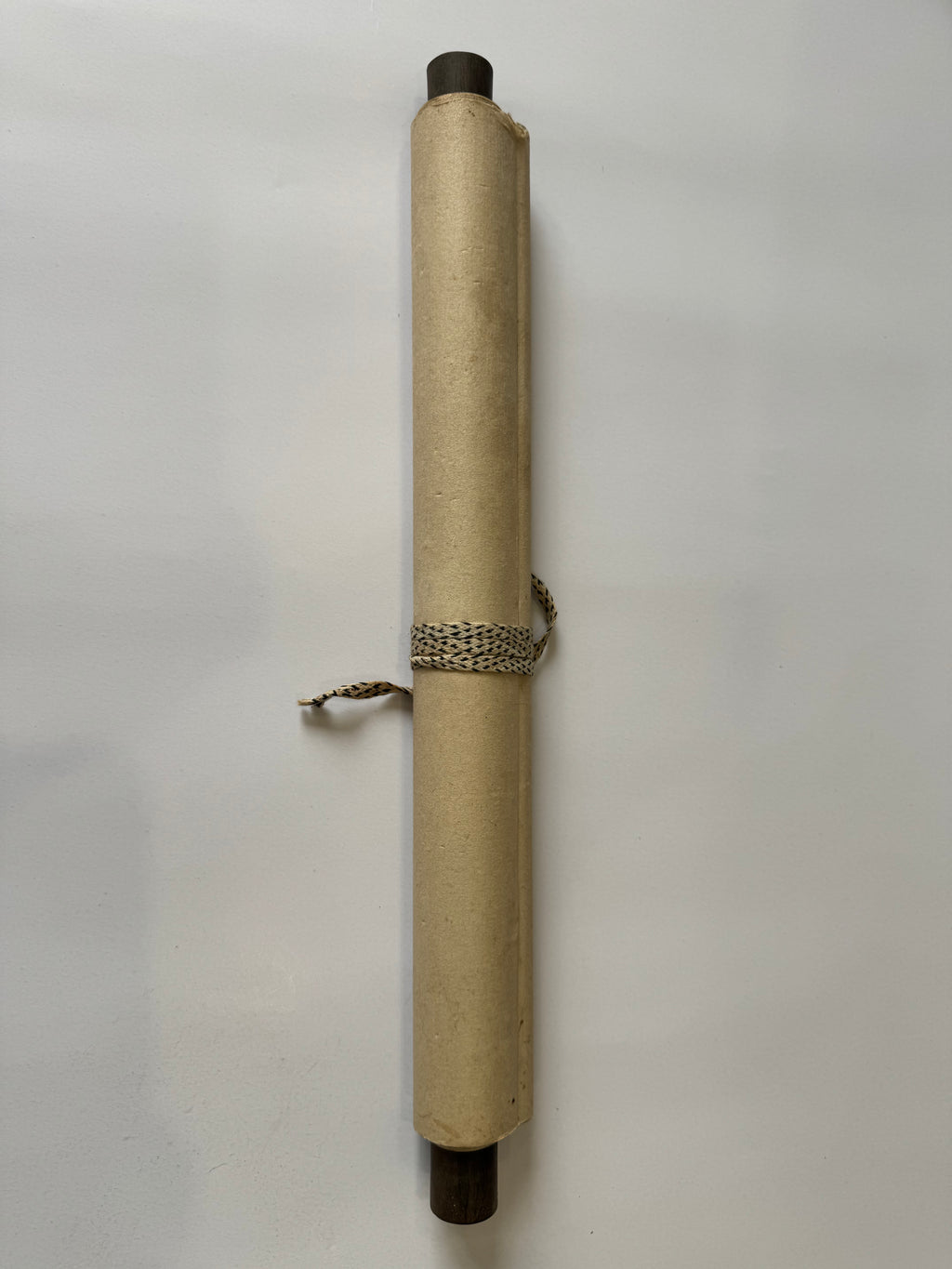 Vintage Japanese Calligraphy & Bird Hanging Scroll