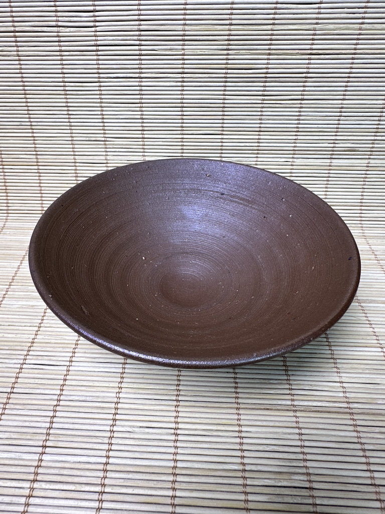 Vintage Japanese Bizen Chawan, Wood Fired Tea Bowl, Natural Goma Ash Glaze, Unglazed Stoneware, Artist Signed