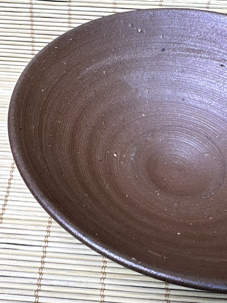 Vintage Japanese Bizen Chawan, Wood Fired Tea Bowl, Natural Goma Ash Glaze, Unglazed Stoneware, Artist Signed