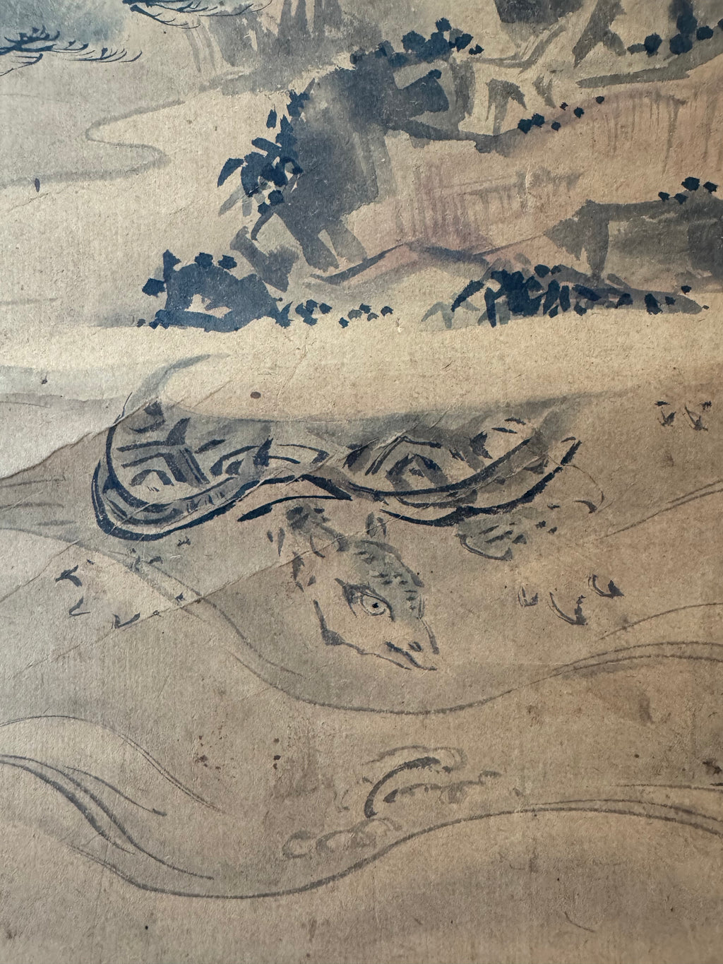 Japanese Hanging Scroll Painting – Sunrise and Pine, Ikyo, Nagaoka Domain Official Painter