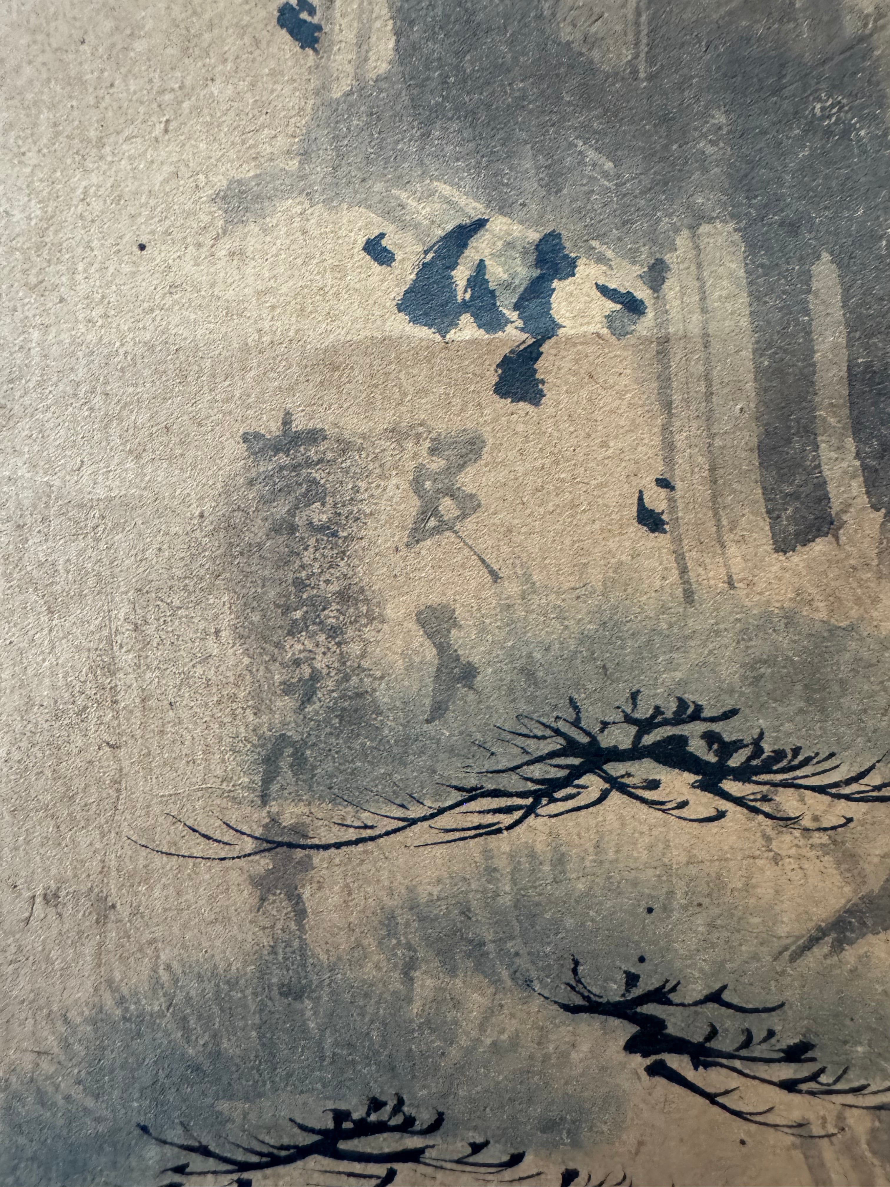 Japanese Hanging Scroll Painting – Sunrise and Pine, Ikyo, Nagaoka Domain Official Painter
