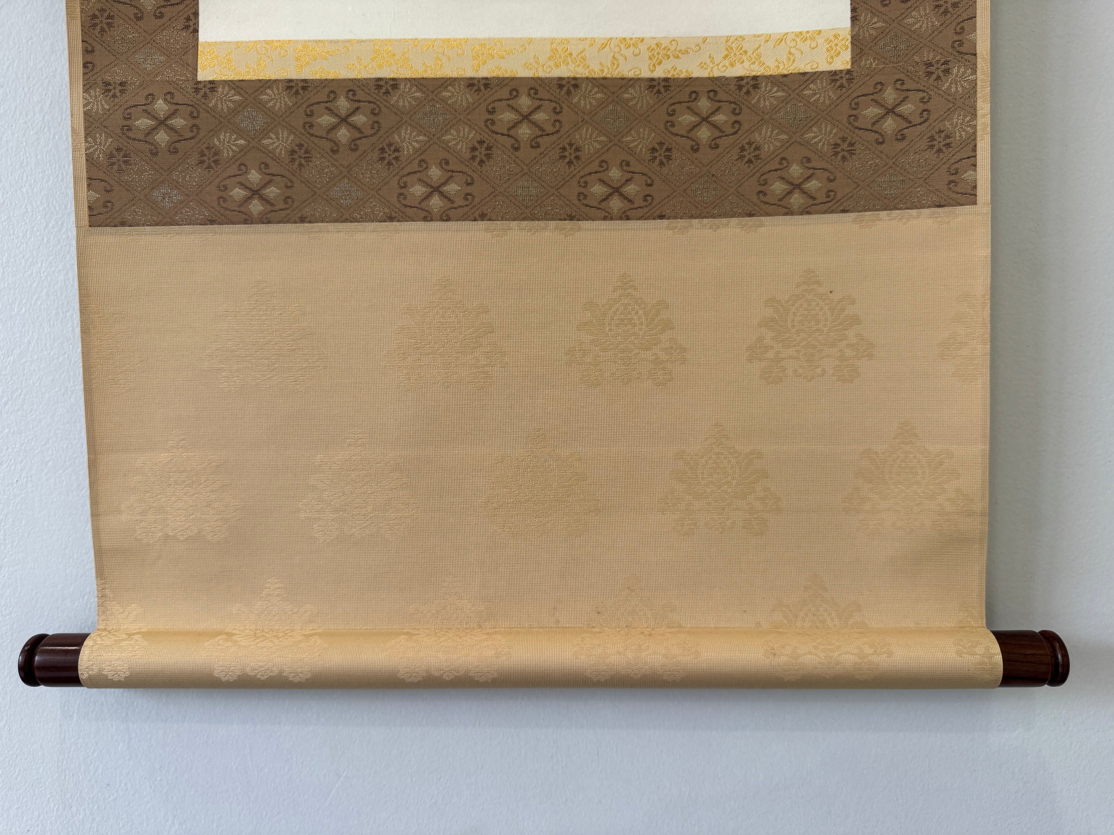 Vintage Japanese Calligraphy Scroll - Handwritten Sumi Poetic Script on Washi Paper