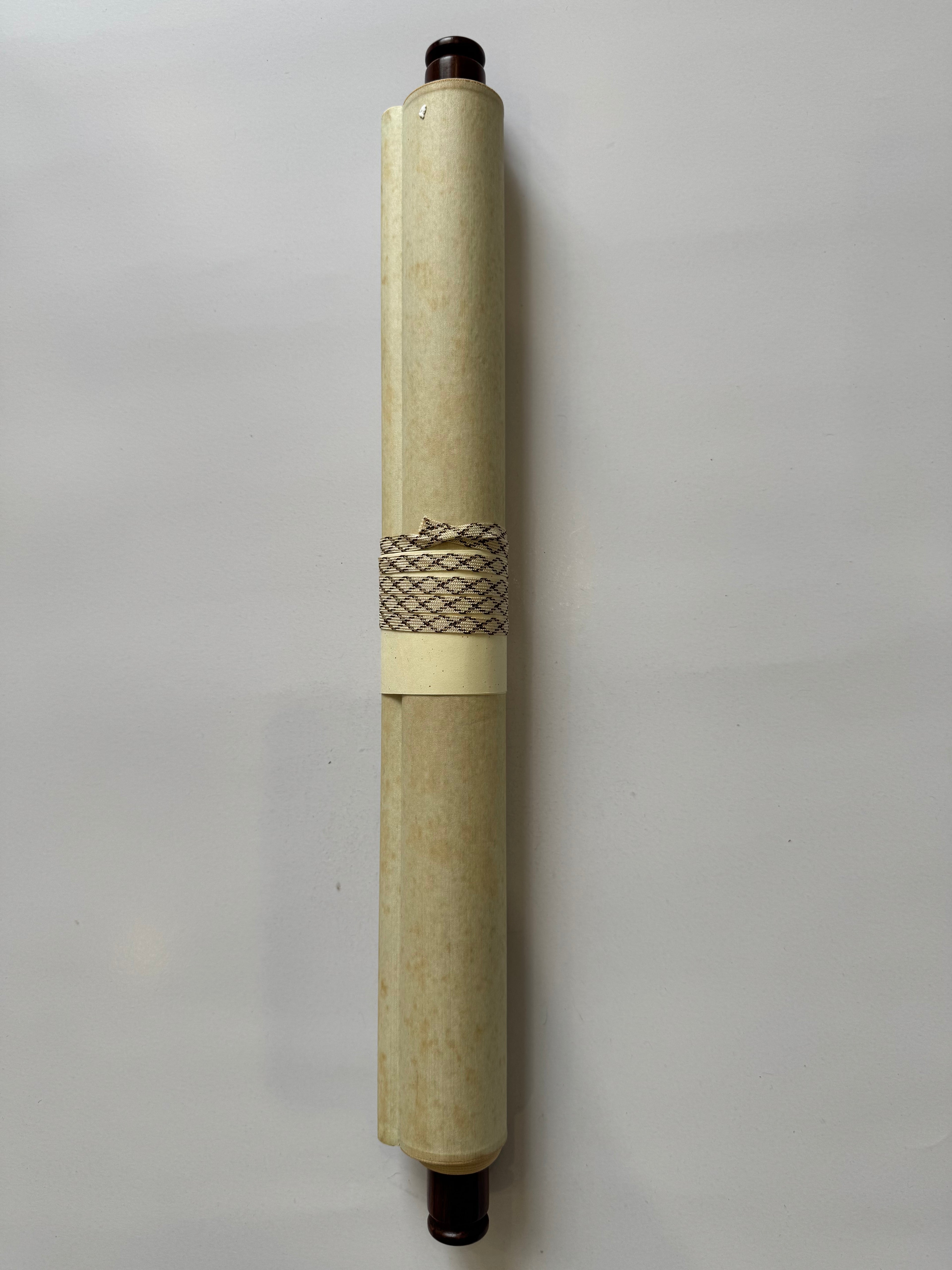 Vintage Japanese Calligraphy Scroll - Handwritten Sumi Poetic Script on Washi Paper
