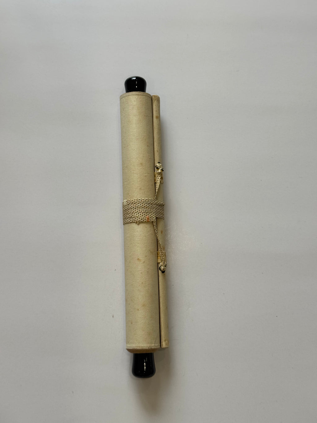 Vintage Japanese Calligraphy Scroll with Gourd (Hyotan) Ink Painting – Handwritten Sumi on Washi