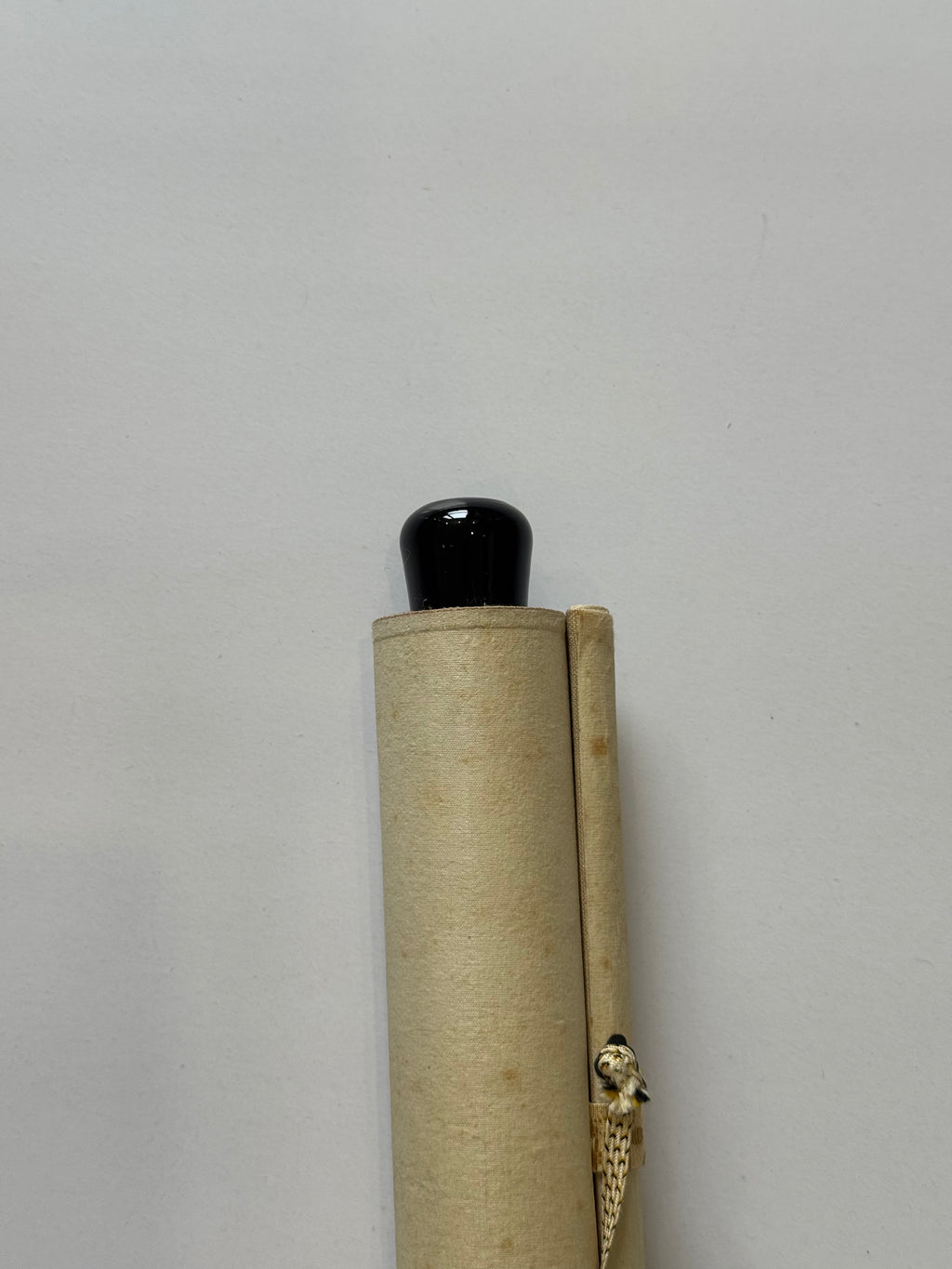 Vintage Japanese Calligraphy Scroll with Gourd (Hyotan) Ink Painting – Handwritten Sumi on Washi