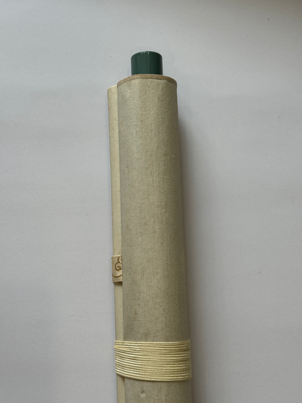 Vintage Japanese Kana Calligraphy & Iris Painting Scroll – Handwritten Ink on Washi Paper