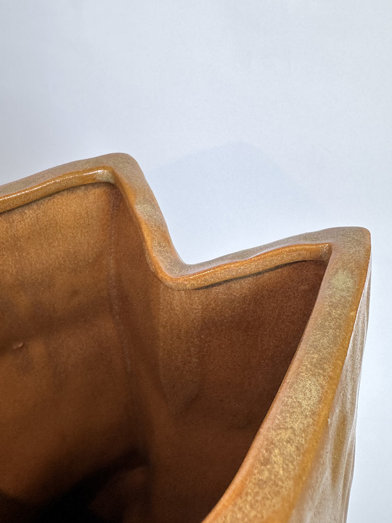Wabi Sabi Ceramic Vase, Japanese Organic Sculptural Pottery, Matte Clay Glaze