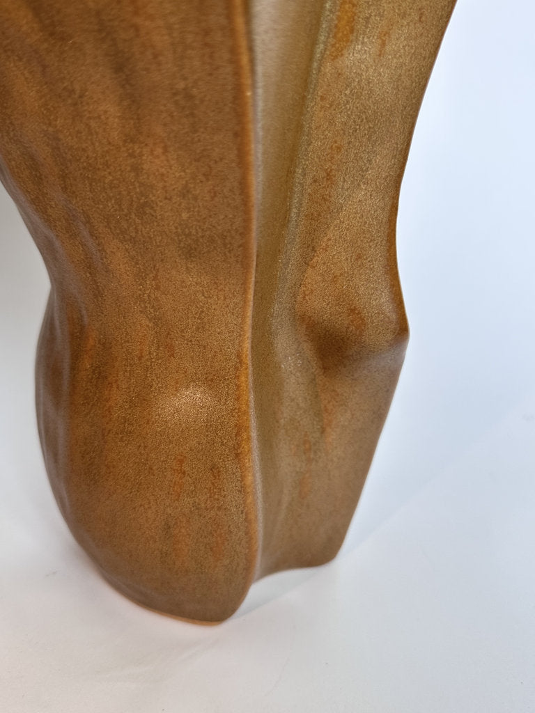 Wabi Sabi Ceramic Vase, Japanese Organic Sculptural Pottery, Matte Clay Glaze