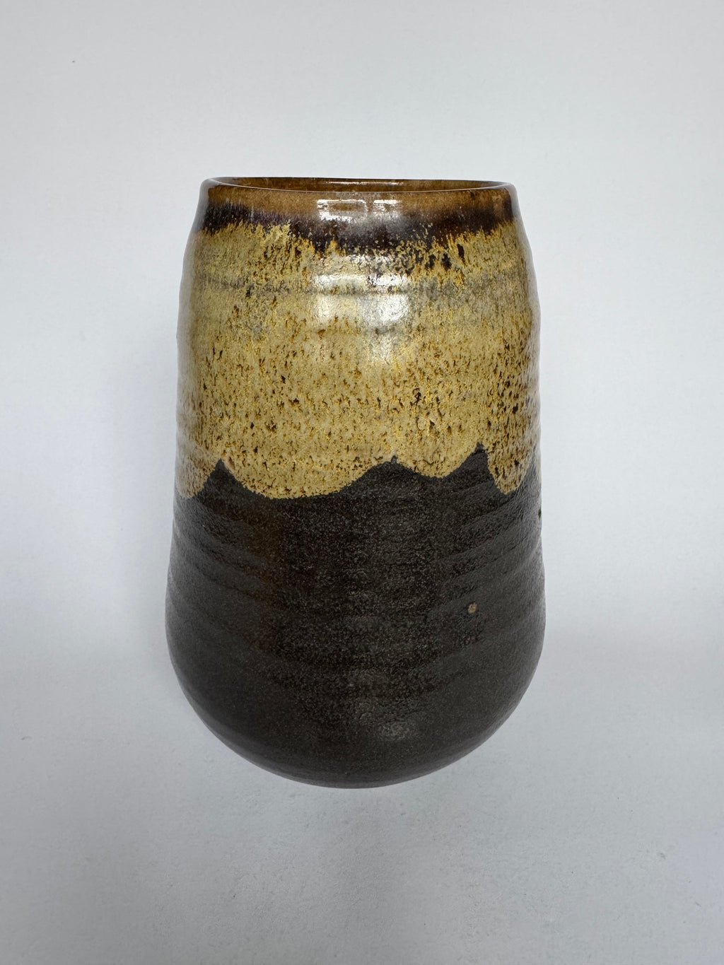 Japanese Rustic Stoneware Vase with Original Tomobako – Wabi Sabi Pottery