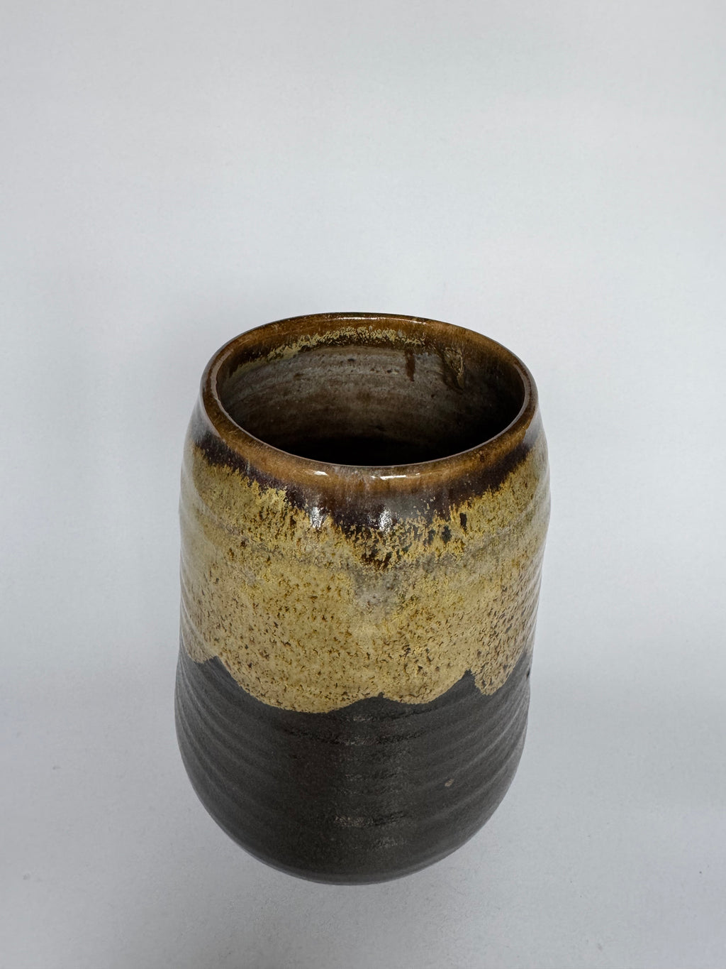 Japanese Rustic Stoneware Vase with Original Tomobako – Wabi Sabi Pottery